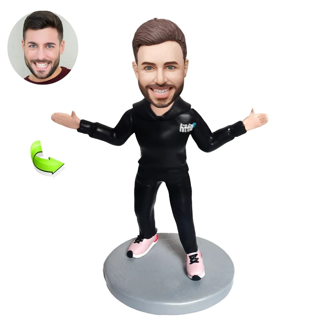 Custom sports bobblehead of sports 59 in action pose, ideal for athletes and sports fans’ gifts