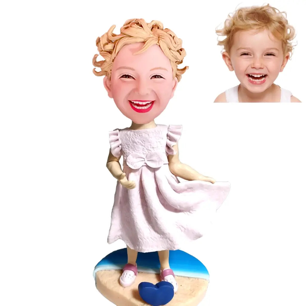Kids custom bobblehead of kid 8, a fun and adorable personalized figurine for children