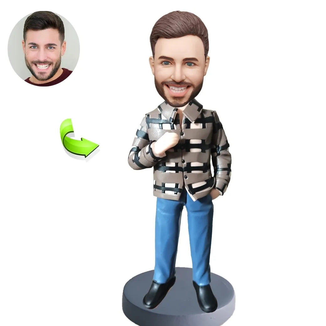 Custom bobblehead of leisure 39 representing their Leisure Activity, a unique personalized gift