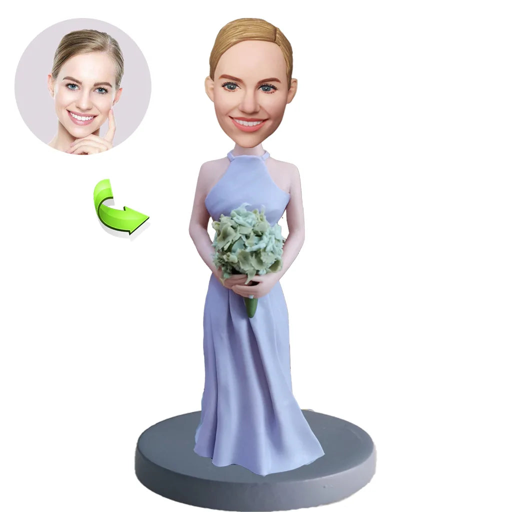 Custom female bobblehead gift — unique personalized figurine for women