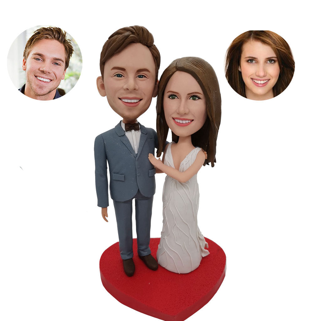 Wedding custom bobblehead of wedding 15, an adorable figurine perfect for bridal gifts or cake toppers