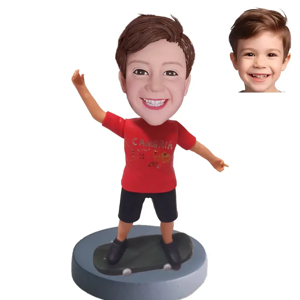 Kids custom bobblehead of kid 9, a fun and adorable personalized figurine for children