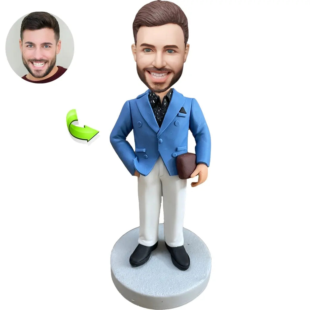 Business custom bobblehead of business 3, a professional yet light-hearted gift for colleagues