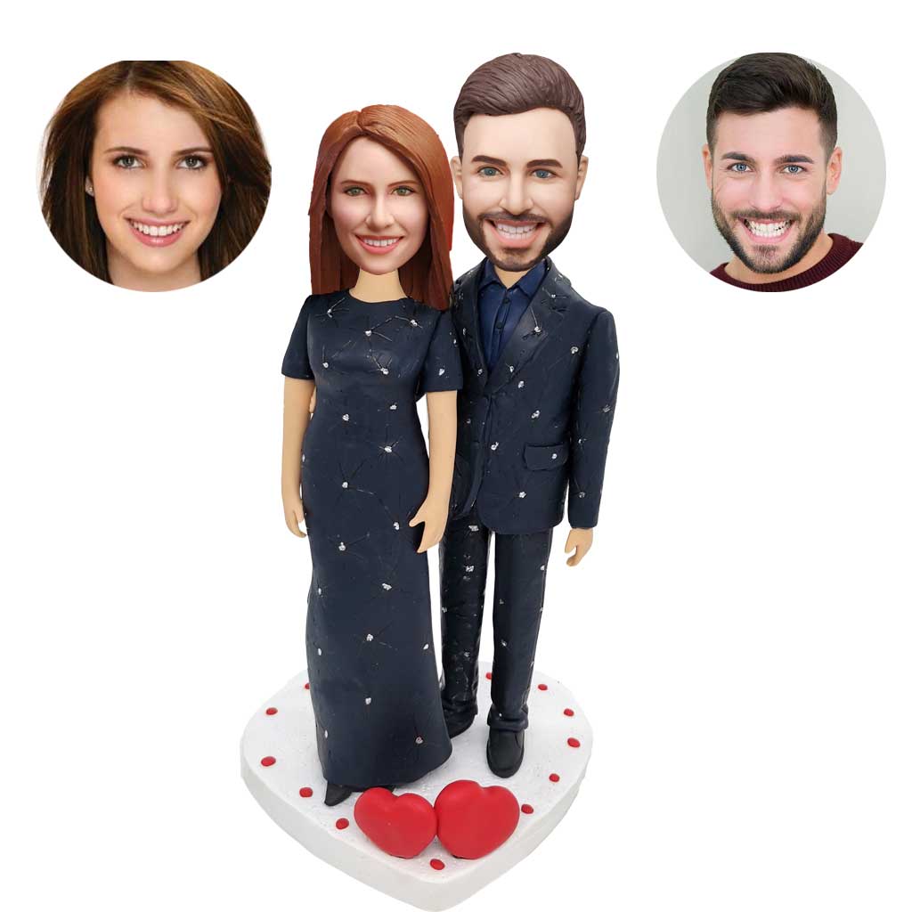 Couples custom bobblehead of couples 37, a charming keepsake for romantic occasions
