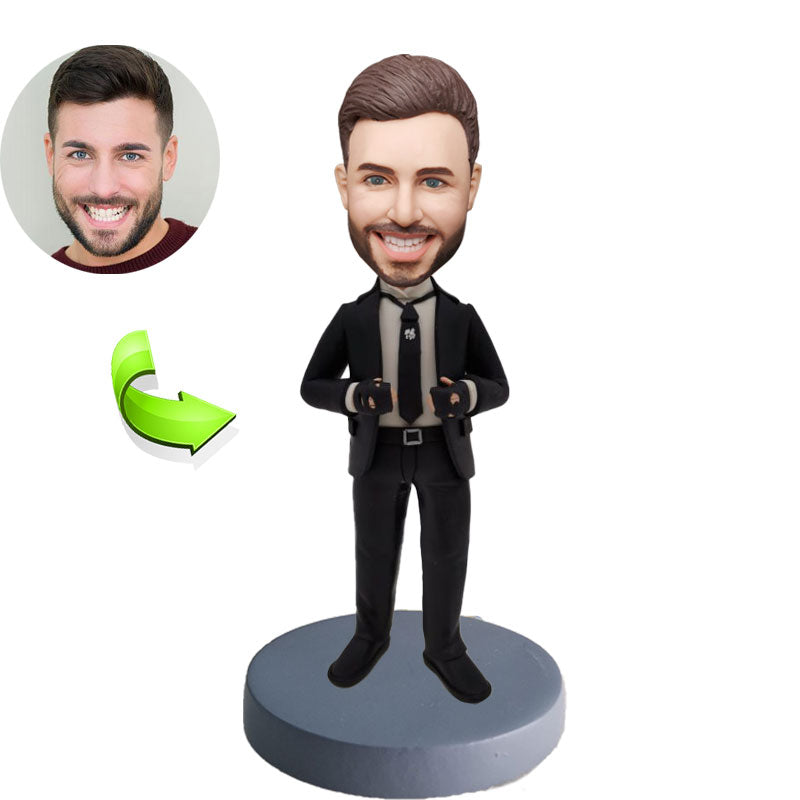 Business custom bobblehead of business 3, a professional yet light-hearted gift for colleagues
