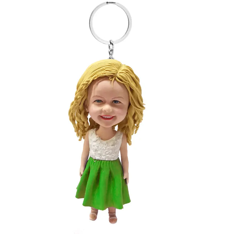 Custom bobblehead keychain of k10, a portable and fun personalized accessory