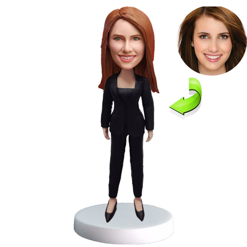 Female Executive Bobblehead - Custom Business Woman Gift Doll