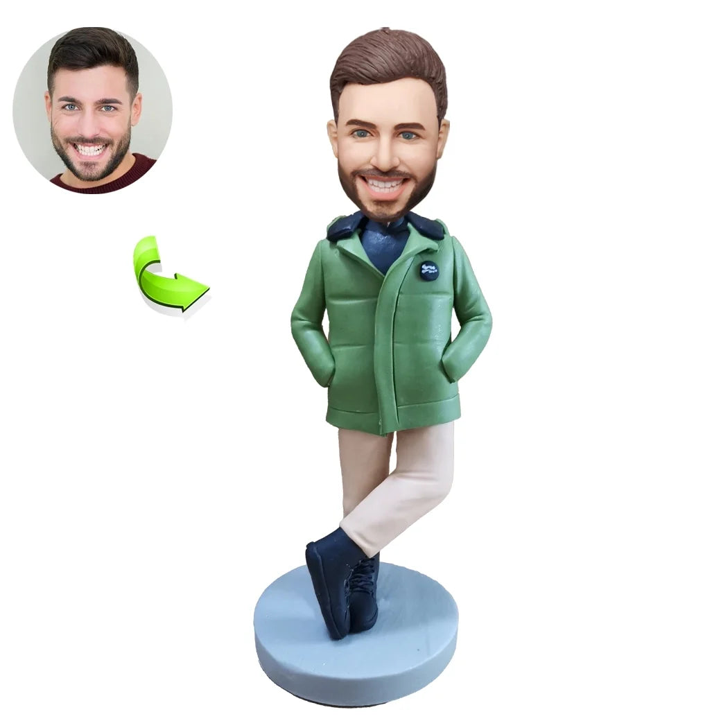 ustom male bobblehead — personalized handcrafted figurine by HappyBobbles