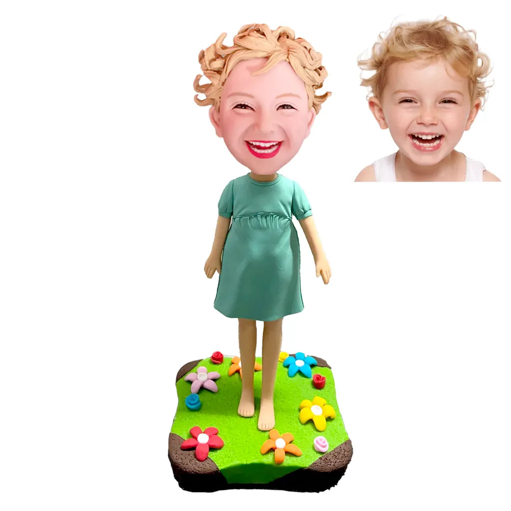 Kids custom bobblehead of kid 3, a fun and adorable personalized figurine for children