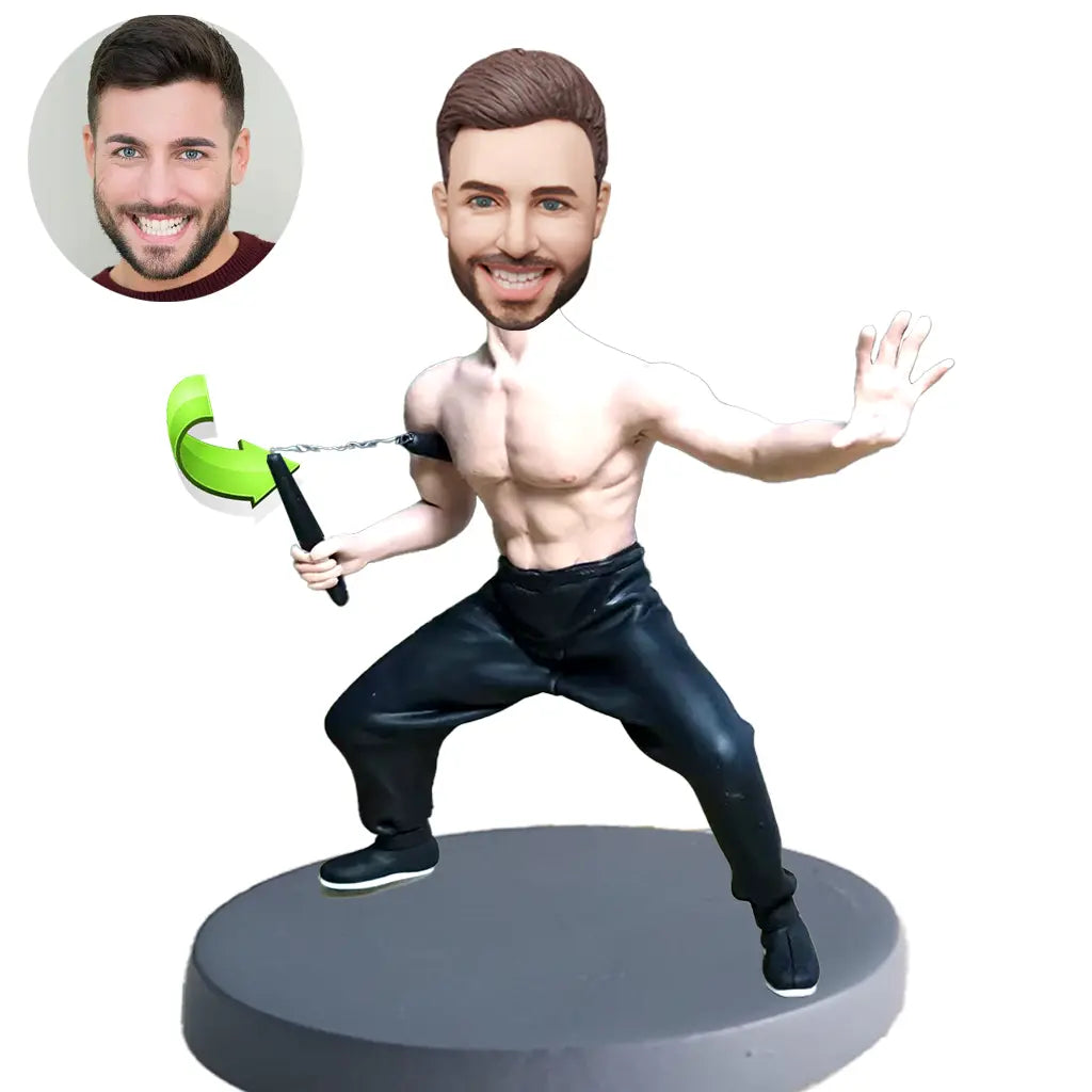 Custom sports bobblehead of sports 93 in action pose, ideal for athletes and sports fans’ gifts
