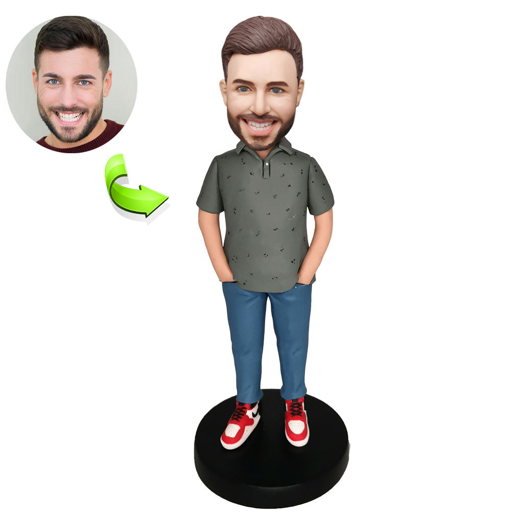 Custom bobblehead of leisure 103 representing their Leisure Activity, a unique personalized gift
