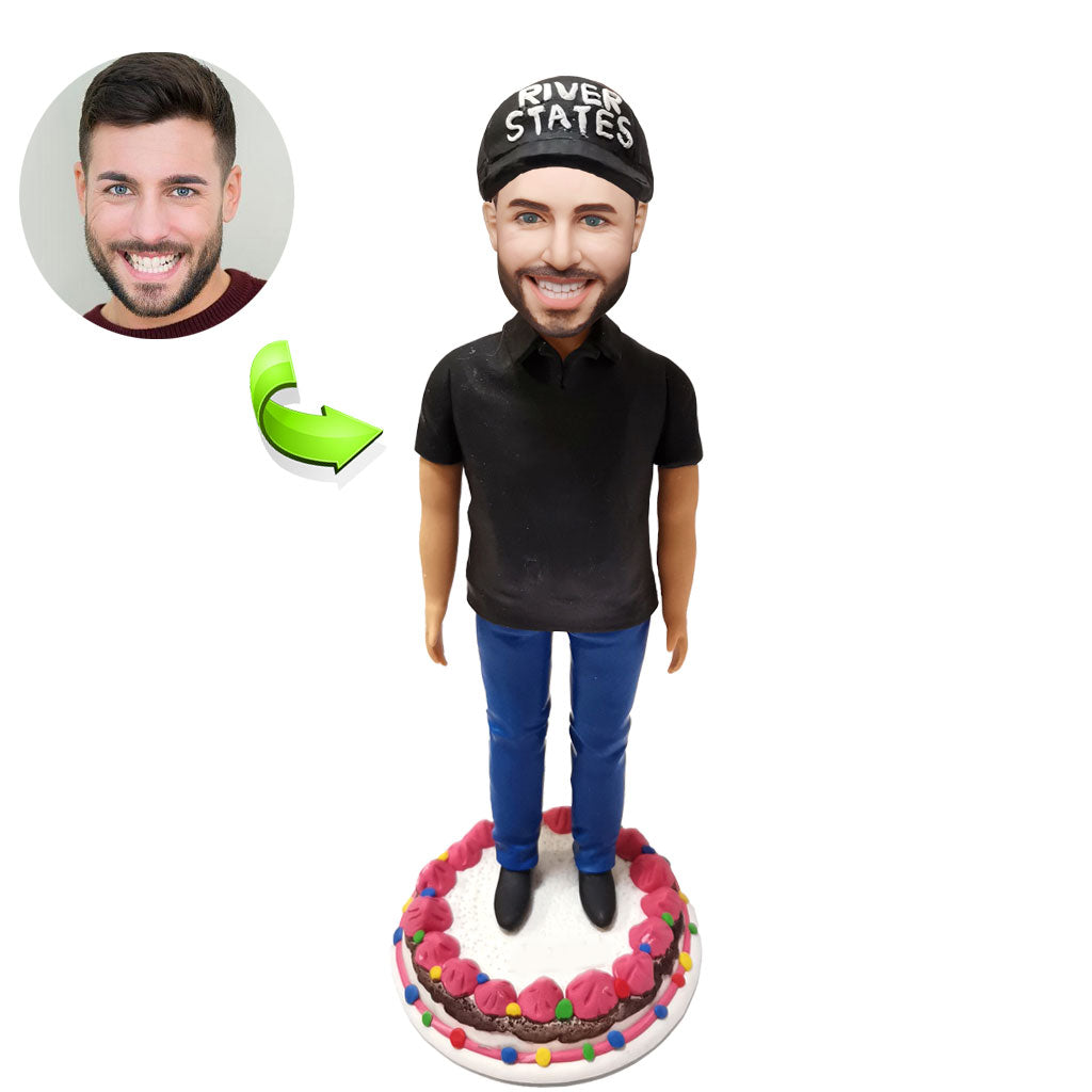 Custom bobblehead of leisure 103 representing their Leisure Activity, a unique personalized gift