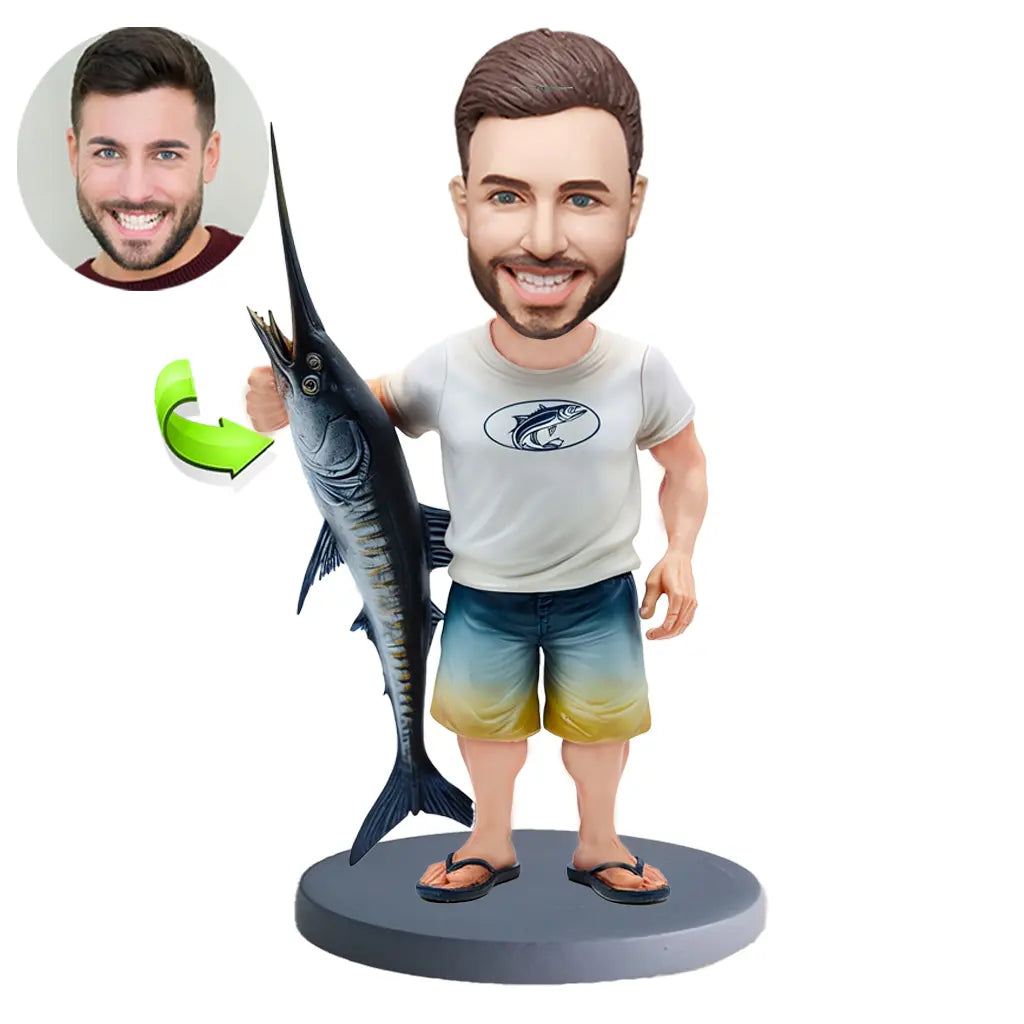 Custom sports bobblehead of sports 103 in action pose, ideal for athletes and sports fans’ gifts