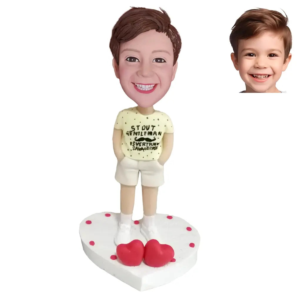 Kids custom bobblehead of kid 13, a fun and adorable personalized figurine for children