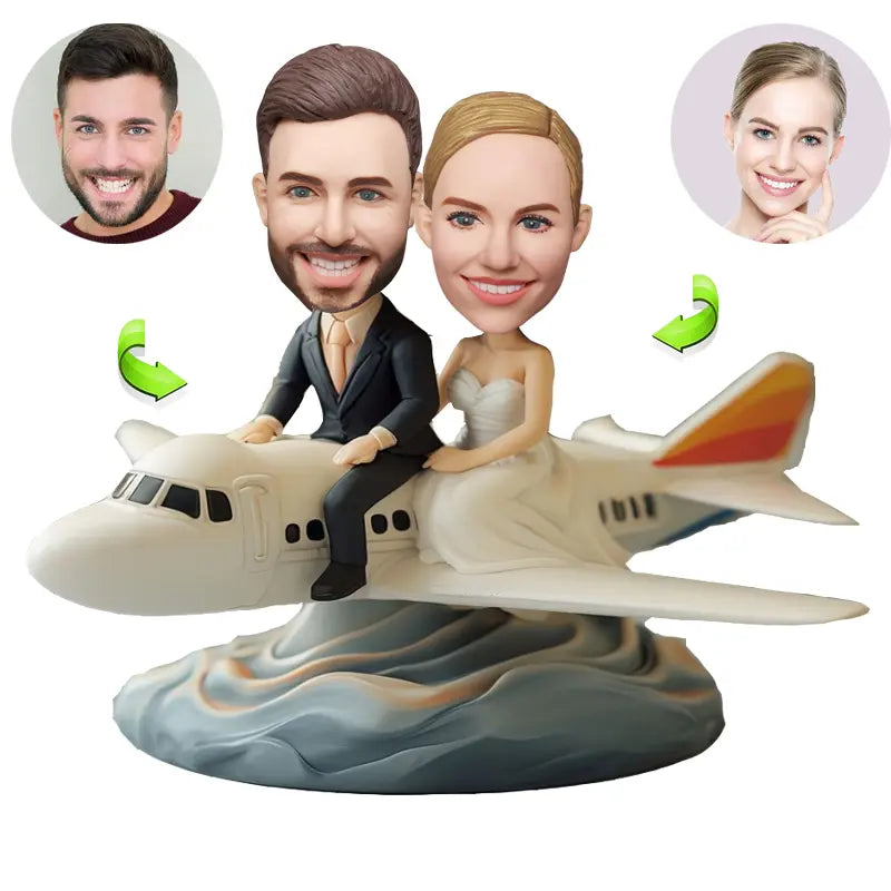 Pair of custom bobbleheads — couple set thumbnail