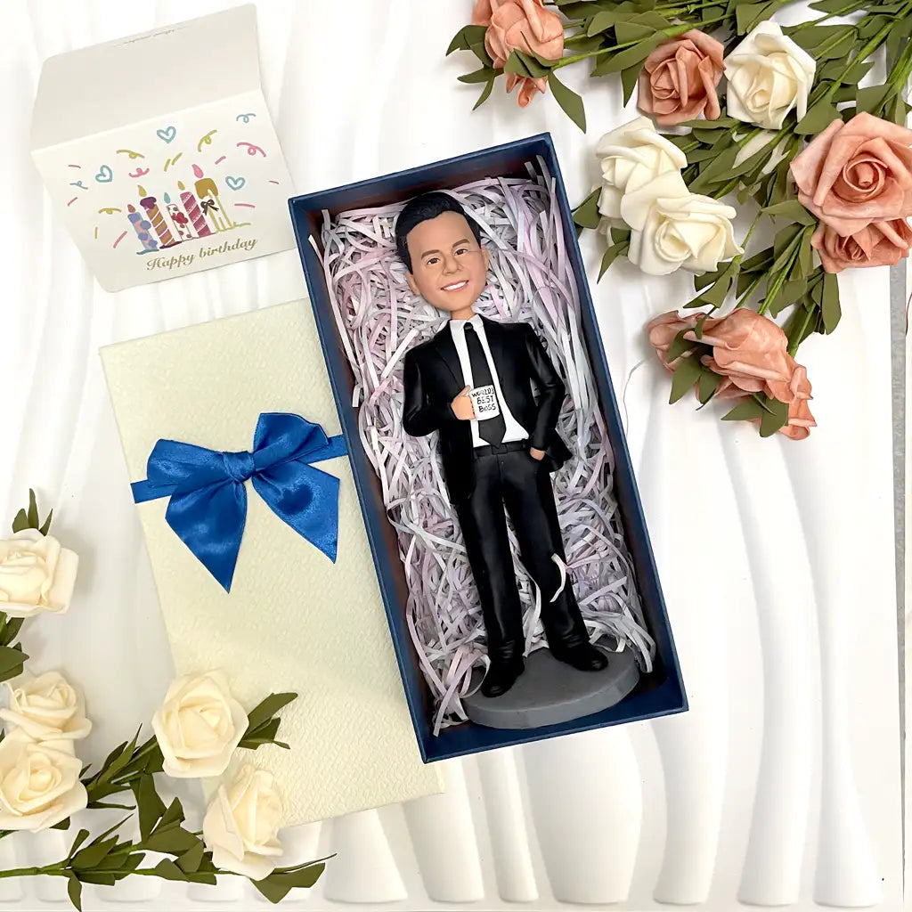 Funny custom bobblehead of funny 33, a playful and humorous personalized figurine