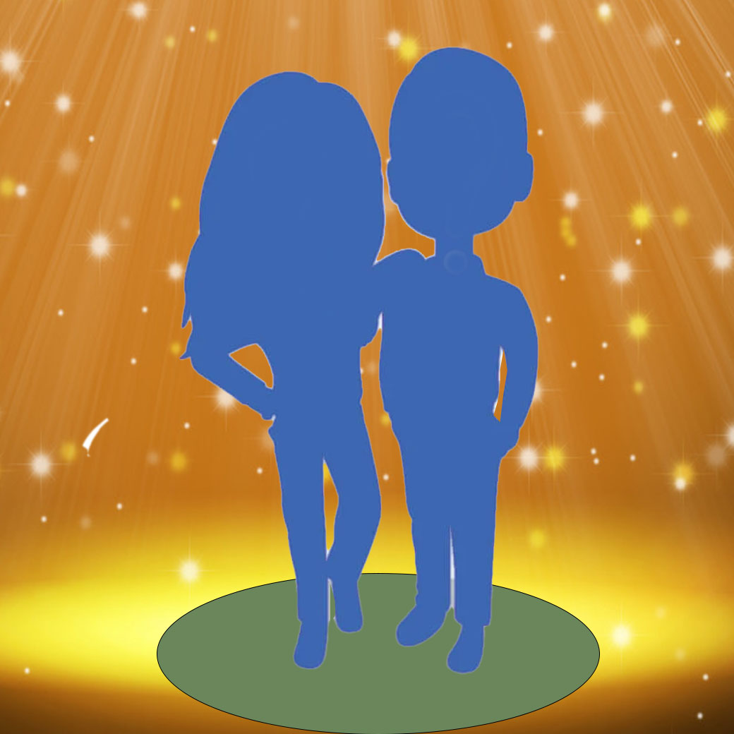 Wedding custom bobblehead of wedding 17, an adorable figurine perfect for bridal gifts or cake toppers