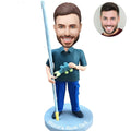 Custom Father’s Day Bobblehead – Fishing Dad Personalized Gift from Photo