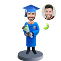 Graduation custom bobblehead of Graduation 31 in cap and gown, a memorable keepsake for graduation celebrations