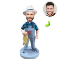 Custom sports bobblehead of sports 100 in action pose, ideal for athletes and sports fans’ gifts