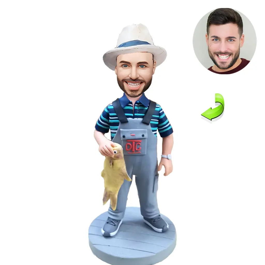 Custom sports bobblehead of sports 100 in action pose, ideal for athletes and sports fans’ gifts