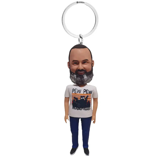 Custom bobblehead keychain of k9, a portable and fun personalized accessory
