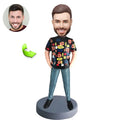 Custom bobblehead of leisure 34 representing their Leisure Activity, a unique personalized gift