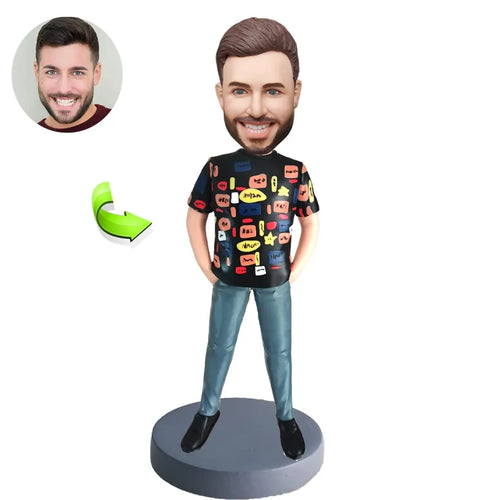 Custom bobblehead of leisure 34 representing their Leisure Activity, a unique personalized gift