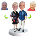 Custom parents  anniversary bobblehead — personalized figurine gift