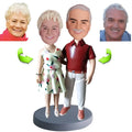 Custom parents  anniversary bobblehead — personalized figurine gift