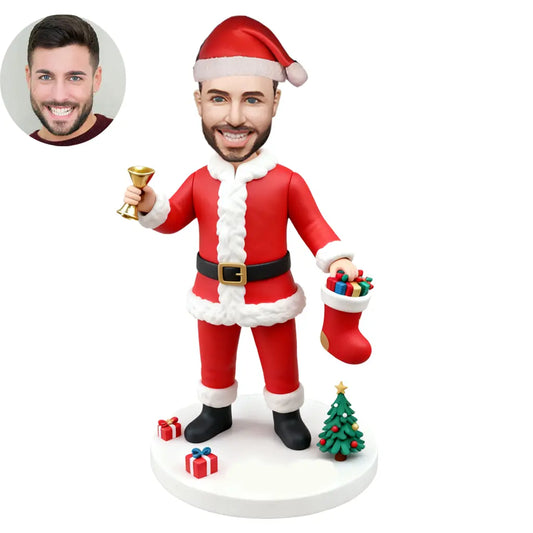 Christmas Photo Bobblehead - Personalized Custom Bobblehead Doll Holiday Decoration Gift