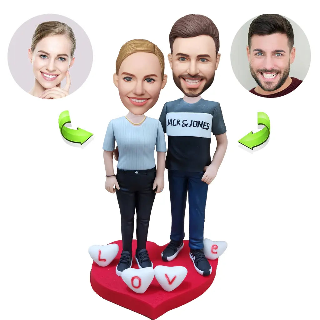 Couples custom bobblehead of couples 2, a charming keepsake for romantic occasions