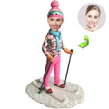 Custom sports bobblehead of sports 77 in action pose, ideal for athletes and sports fans’ gifts