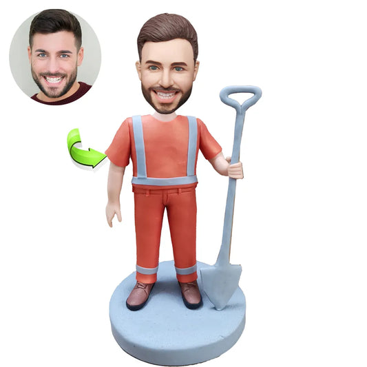 Custom Municipal Facility Repairman Bobblehead