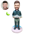 Fishing bobblehead gift fisherman personalized custom angler outdoor sports figurine