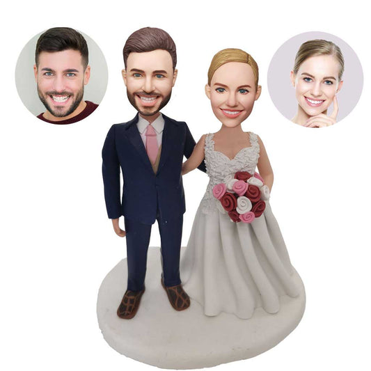 Wedding Bobblehead In A Black Suit