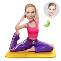 Yoga bobblehead gift woman personalized fitness custom instructor wellness figurine