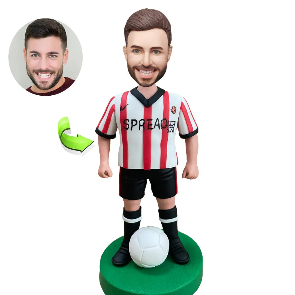 Custom Bobbleheads Male Soccer Player Personalized Figurine