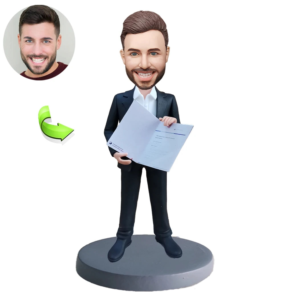 Business custom bobblehead of business 17, a professional yet light-hearted gift for colleagues