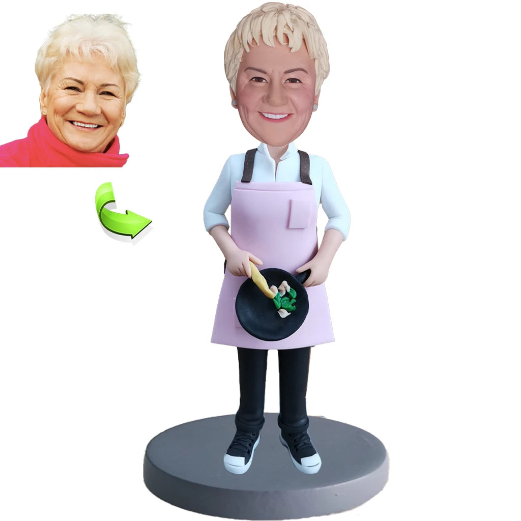 Female Chef Custom Bobblehead