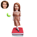 Graduation custom bobblehead of Graduation 24 in cap and gown, a memorable keepsake for graduation celebrations