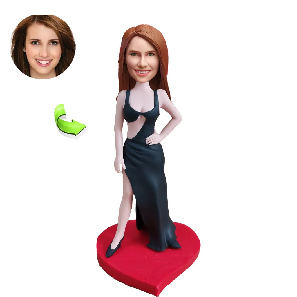Custom female bobblehead gift — unique personalized figurine for women