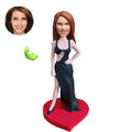 Custom female bobblehead gift — unique personalized figurine for women