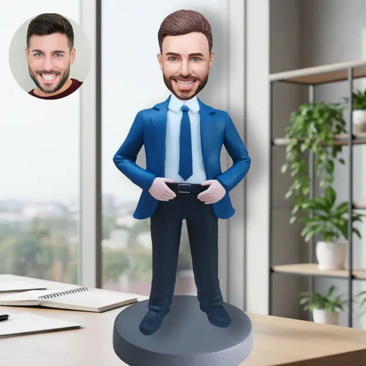 Custom businessman bobblehead personalized office gift professional figurine