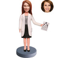 Personalized custom bobblehead of doctor 3 in doctor’s outfit, perfect for medical professionals and unique gifts