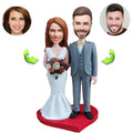 Wedding custom bobblehead of wedding 44, an adorable figurine perfect for bridal gifts or cake toppers