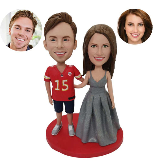 A Custom Wedding Bobblehead In  Basketball Costume