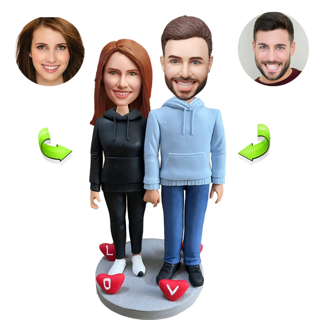 Couples custom bobblehead of couples 48, a charming keepsake for romantic occasions