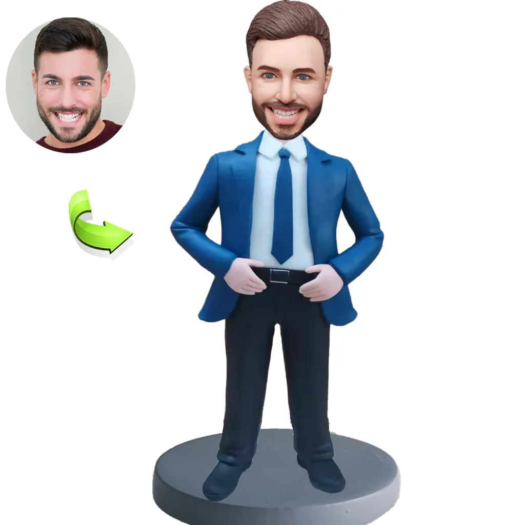 Custom businessman bobblehead personalized office gift professional figurine