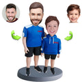 Family custom bobblehead of family 19, a heartwarming personalized gift capturing family moments